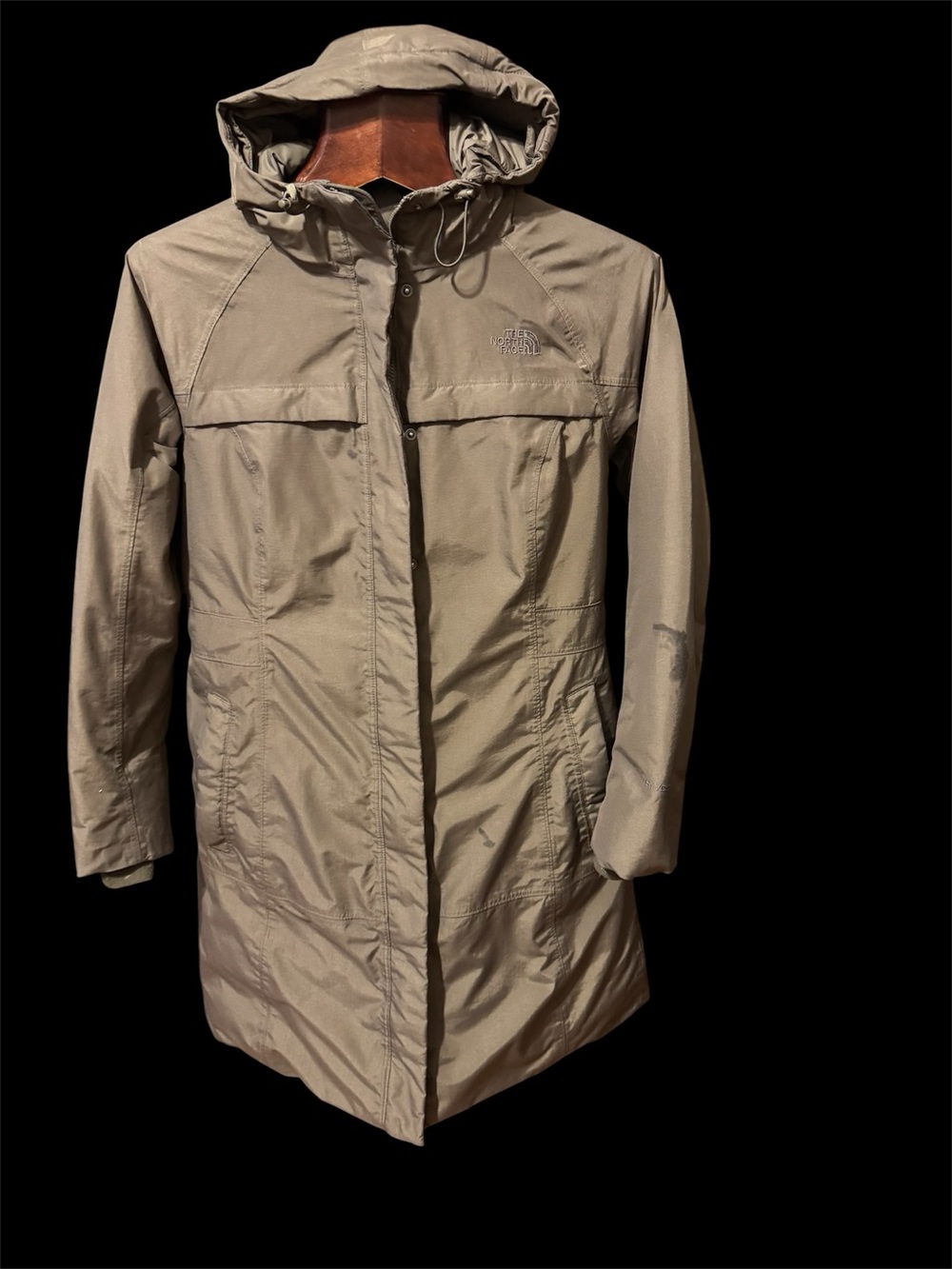 The North Face Women's Hooded dawn Coat  ,olive green in great condition size L
